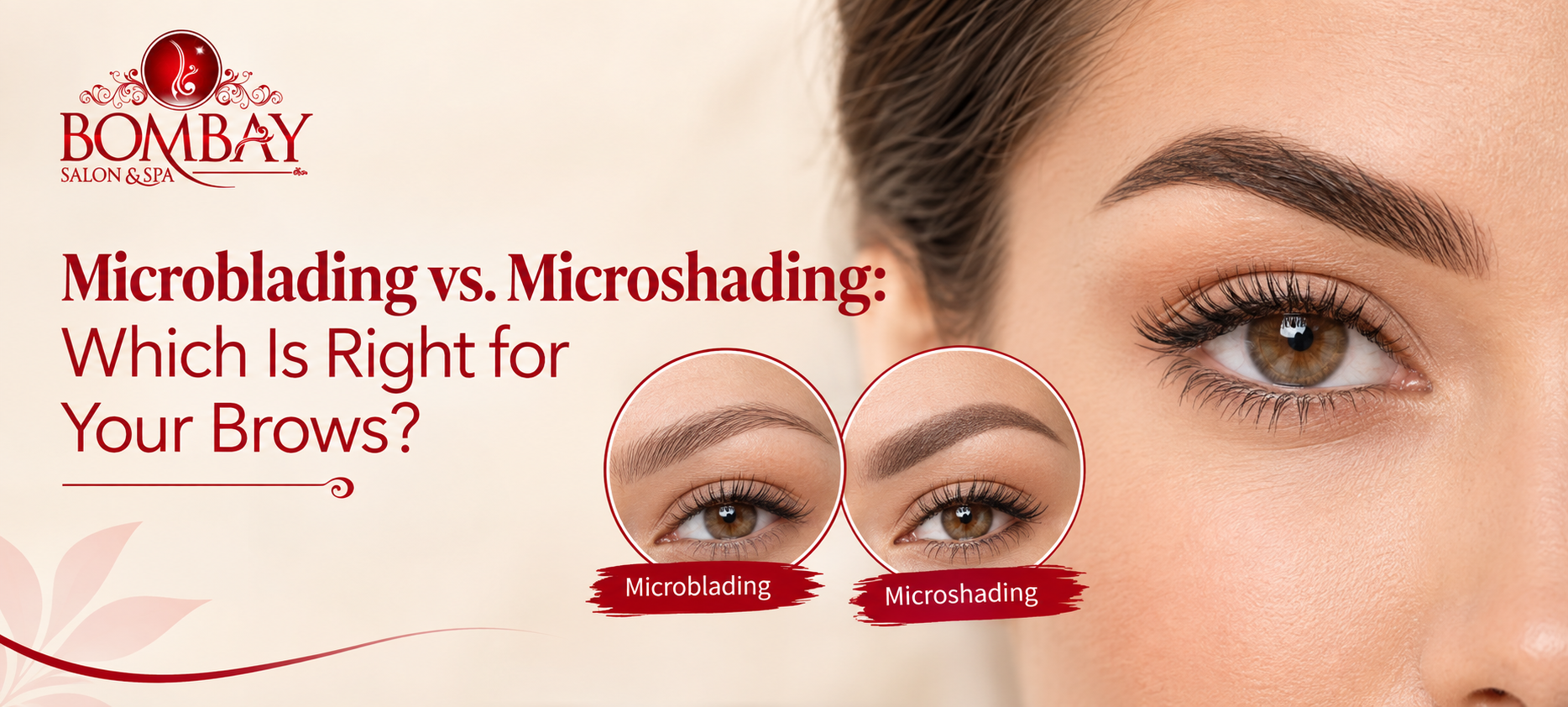 Microblading vs microshading eyebrow treatments at Bombay Salon & Spa in Memphis