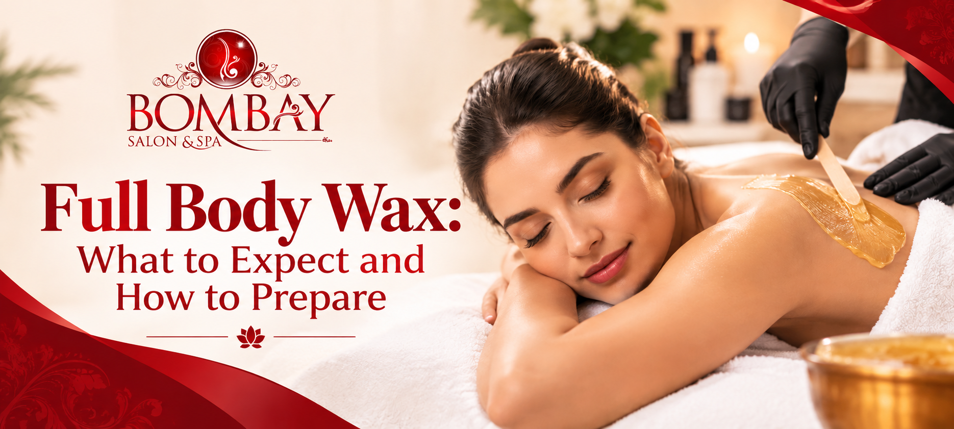 Woman getting a full body wax at Bombay Salon & Spa in Memphis
