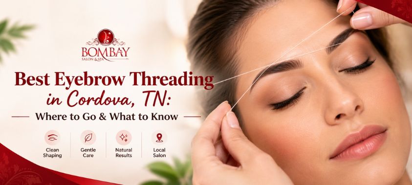 Professional eyebrow threading in Cordova, TN at Bombay Salon & Spa